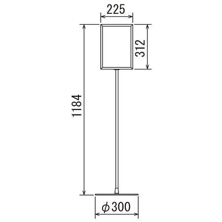 サインスタンド 屋内用 両面 A4タテ 2701 - 看板のサインモール