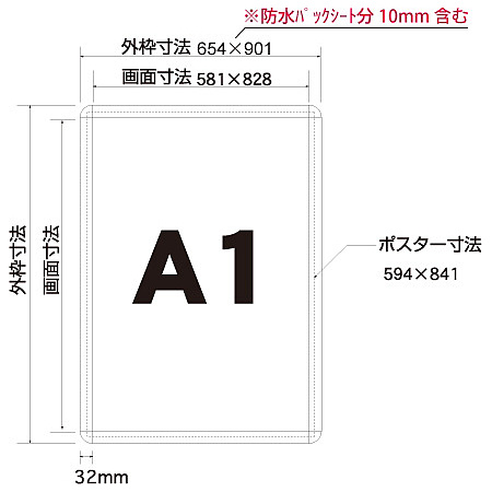 ■寸法図：A1サイズ