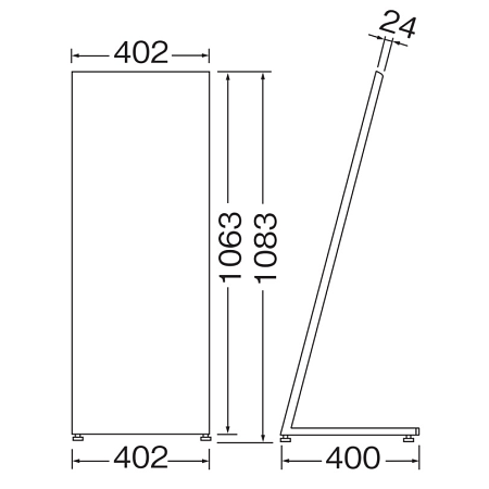 ■寸法図:L-1435スタンド