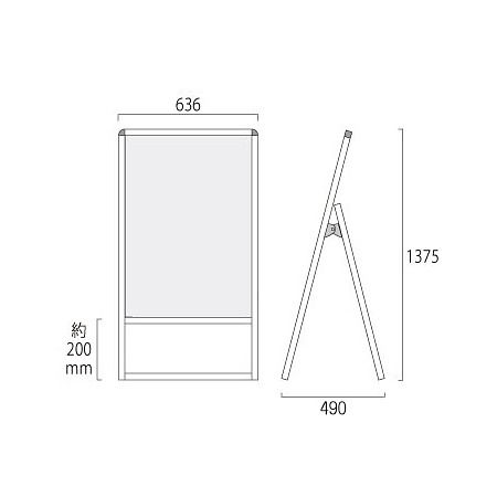 ■600×1200【片面】タイプ図面