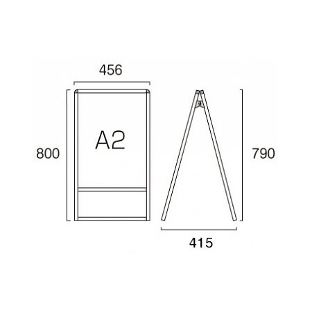 ■A2サイズ・両面の寸法図