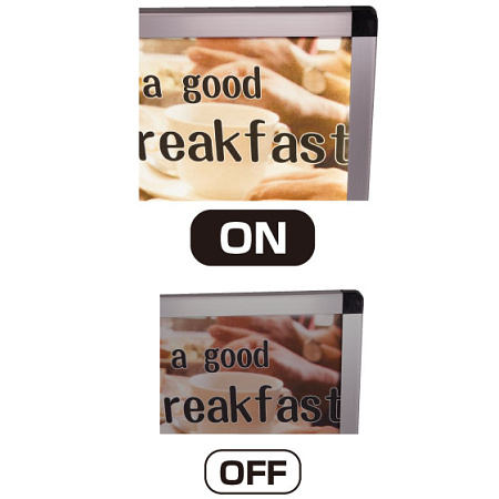 ■コンセントを挿せば表示面全体が明るく光ります。