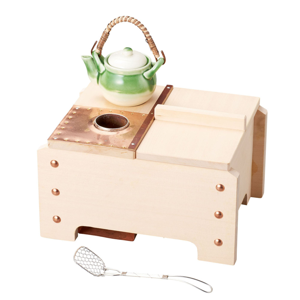 和食器の和心: 檜・角型湯豆腐セット(1人用) (UH1021) (W23102) - 湯葉