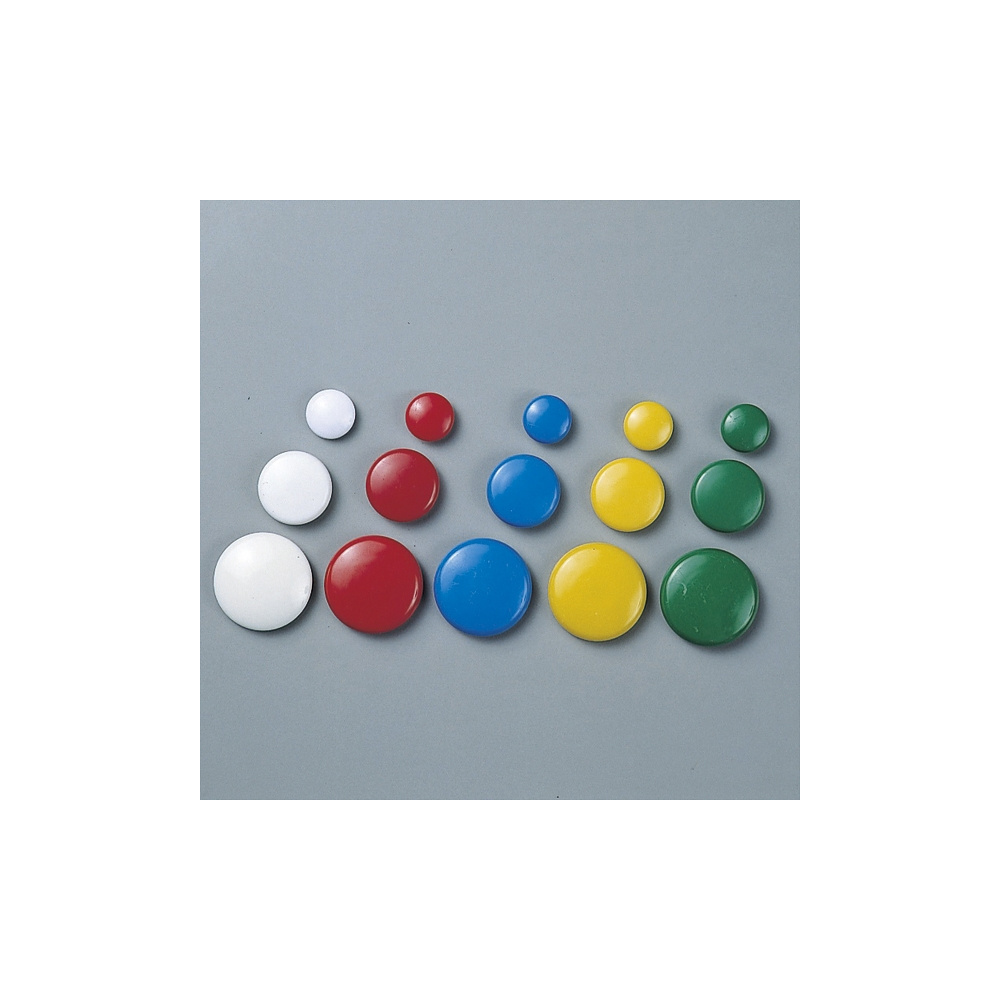 安全用品ストア: 丸型カラーマグネット 緑 10個1組 サイズ:20mmφ