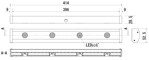 クリップ式パネル用LEDライト 屋外用 IP65 防塵防水設計 (G-LIGHT