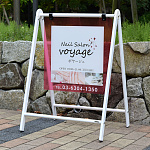 サインモール オリジナル バリケードサイン Bサイン 屋外用透明アクリル板仕様