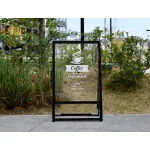 サインモールオリジナル ショップサインスタンド ブラック 透明アクリル板仕様