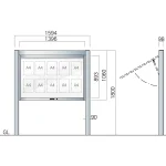 跳ね上げ式自立アルミ掲示板 AGS-1210/1510/1810 自立型
