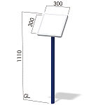 1本脚エッグ＆キューブ BL-30 シカゴホワイト