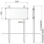 コンクリ基礎不要 打込杭サイン コンパスKCOタイプ