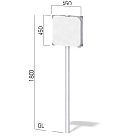 アルミ支柱プレート看板 インフォメックス NECOタイプ