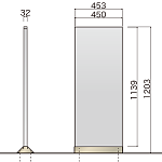アンカー自立サイン パネルサ PX-4512AS シルバー