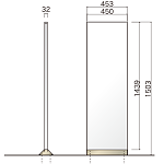 アンカー自立サイン パネルサ PX-4515 ホワイト