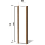 再生木材使用・ウッド調和風自立サイン オスロスリム RWS-3015 ナチュラル