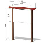 再生木材使用・ウッド調和風自立サイン オスロスリム RWS-9060 ナチュラル
