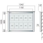 保護板(ガラス)なし 屋外用簡易・壁付型アルミ掲示板 SBD-1210W/1510W/1810W