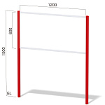 横長パネル型エコノミーサイン エッグ&キューブ Wタイプ