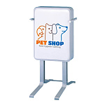 152 角丸スチールスタンドLED 電飾スタンド看板 本体＋無地面板2枚 (LLT54-21)