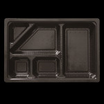 紙弁当箱 中子(C) 黒(25個入)(KMP90-60C)  (W08886)