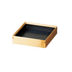 竹・料理箱 正角5寸(内黒)  (W18264)