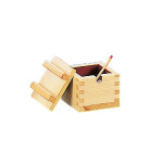 檜・マス型薬味入(小) 薬味スプーン付  (W19202)