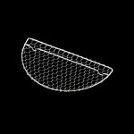とんかつ用金網 (半月) 大  (W21383)