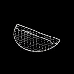 とんかつ用金網 (半月) 中  (W21384)