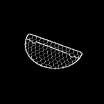 とんかつ用金網 (半月) 小  (W21385)