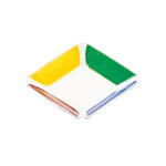陶器・隅切彩皿  (W26659)