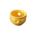 陶器・花の和珍味入 黄  (W26716)
