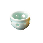陶器・花の和珍味入 青磁  (W26718)