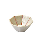 八角ラスター珍味入 ピンク  (W27837)