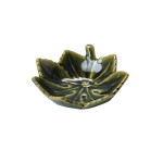 陶器・カエデ珍味入(織部)  (W27875)