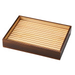 焼杉・ミニバット 木製目皿付 大  (W35504)
