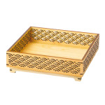 ひのき細密盛器(足付) 七宝  (W38175)