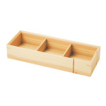 桧 縁(えにし)長角料理箱(3ッ仕切)  (W38239)