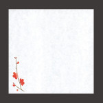 四季耐油天紙(小)梅 (100枚入)  (W64914)