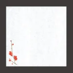 四季耐油天紙(小)梅 (100枚入)  (W64914)
