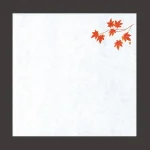 四季耐油天紙(小)紅葉 (100枚入)  (W64918)