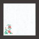 四季耐油天紙 (小) 芙蓉 (100枚入)  (W65481)