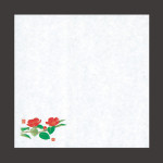 四季耐油天紙 (小) 椿 (100枚入)  (W65483)