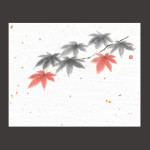 4x5寸花風情 赤もみじ  (100枚入)  (W65972)