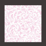 両面ラミ 唐草紋敷紙(ピンク) 15cm (100枚入)  (W66916)