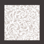 両面ラミ 唐草紋敷紙(シルバー) 7.5cm (100枚入)  (W66917)