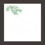 花宴耐油天紙 青もみじ 4寸 (100枚入)  (W68609)