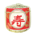 かざり 祝 菰樽  寿  赤  (W56682)