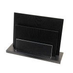 木製 卓上パンフレットスタンド  ブラック  (W58582)