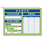 スーパーフラットミニ掲示板 有資格者一覧表他入 カラー:緑地 (313-87AG)