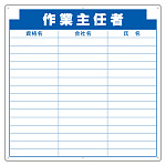 安全掲示板 (木製) 用 パネルのみ 表示内容: (K) 作業主任者 (314-20)