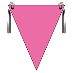 三角旗　蛍光ピンク　300×260mm (372-66)